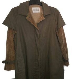 MHI Vintage Full Length Green Trench  Coat
